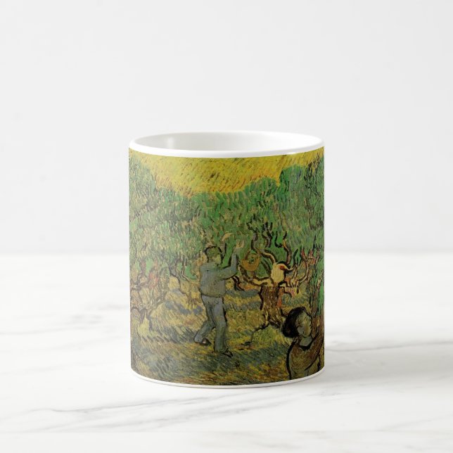 Olivilund med plockande figurer, Vincent van Gogh Kaffemugg (Center)