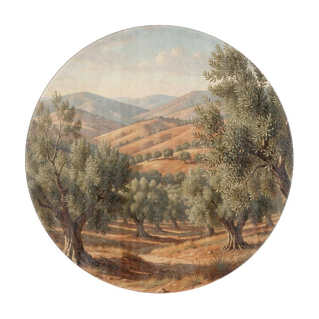Olivilund Rullande kullar Tuscan landsbygd  (Framsidan)
