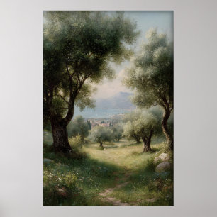 Olivilundstryck, Digital vårlandskap, 1800-talet Poster