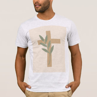 Olivkvistkors Minimalistisk Kristet T-Shirt