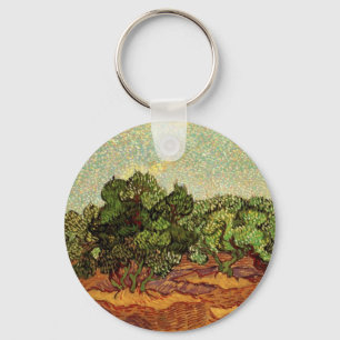 Olivlund, blekt blå himmel av Vincent van Gogh Nyckelring