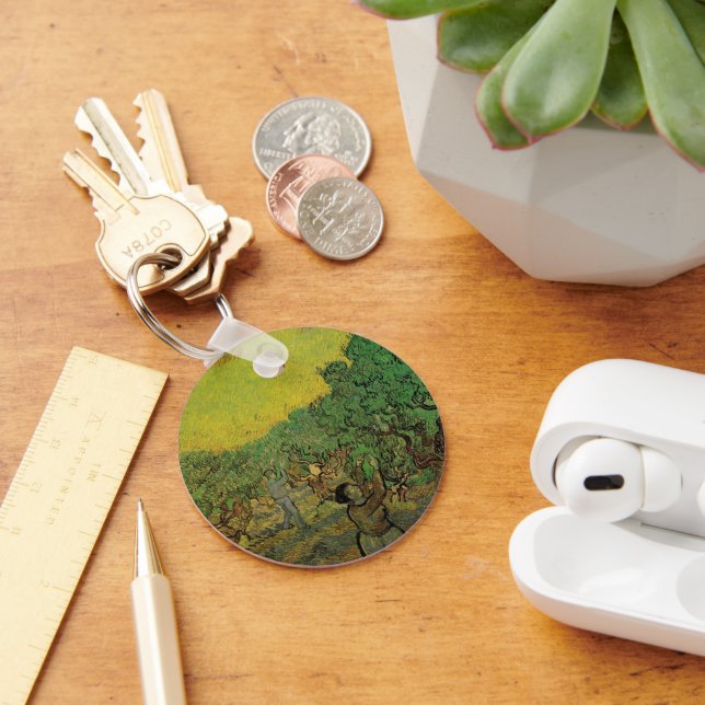 Olivlund med plockande figurer, Vincent van Gogh Nyckelring (Skrivbord)