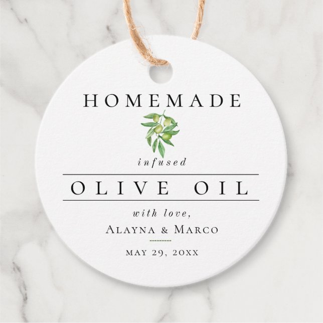 Olivolja Bröllop Gåvor Etiketter (Framsida)