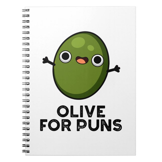 Olivolja för Puns Rolig Oliv Frukt Pun Anteckningsbok (Framsidan)