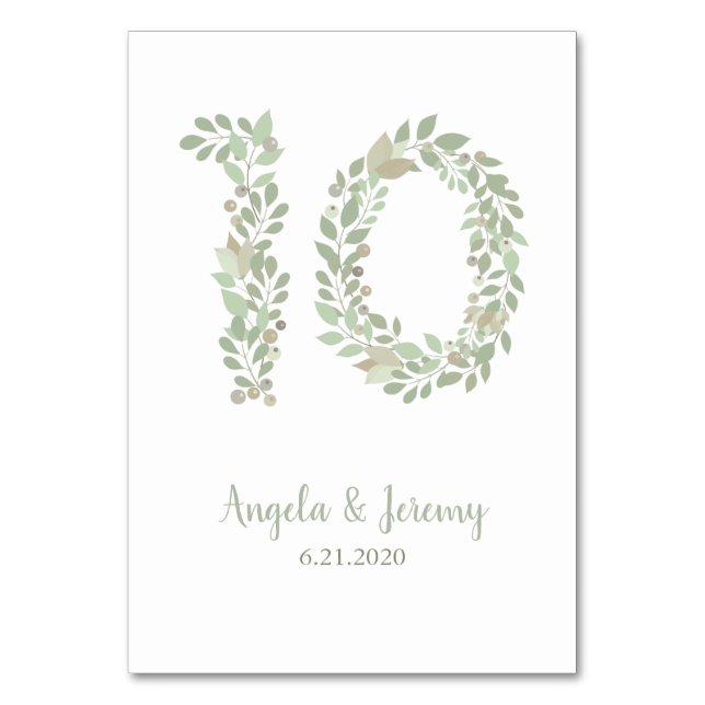 Olivolja Grenar nummer 10 Bordsnummer (Framsidan)