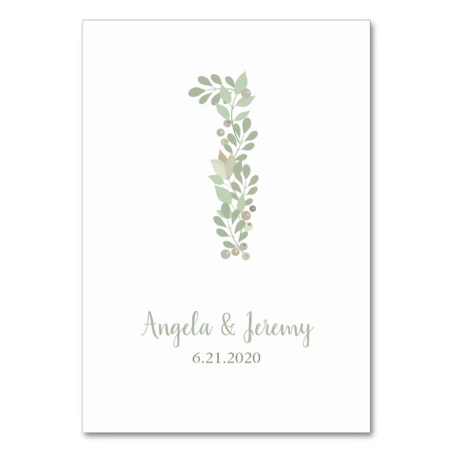 Olivolja Grenar nummer 1 Bordsnummer (Framsidan)