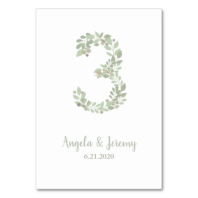 Olivolja Grenar nummer 3 Bordsnummer (Framsidan)