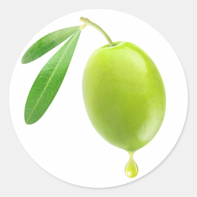 Olivolja Runt Klistermärke (Framsida)