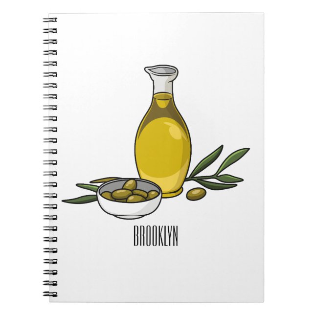 Olivolja serieillustration  anteckningsbok (Framsidan)