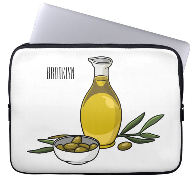 Olivolja serieillustration  laptop fodral (Framsidan)