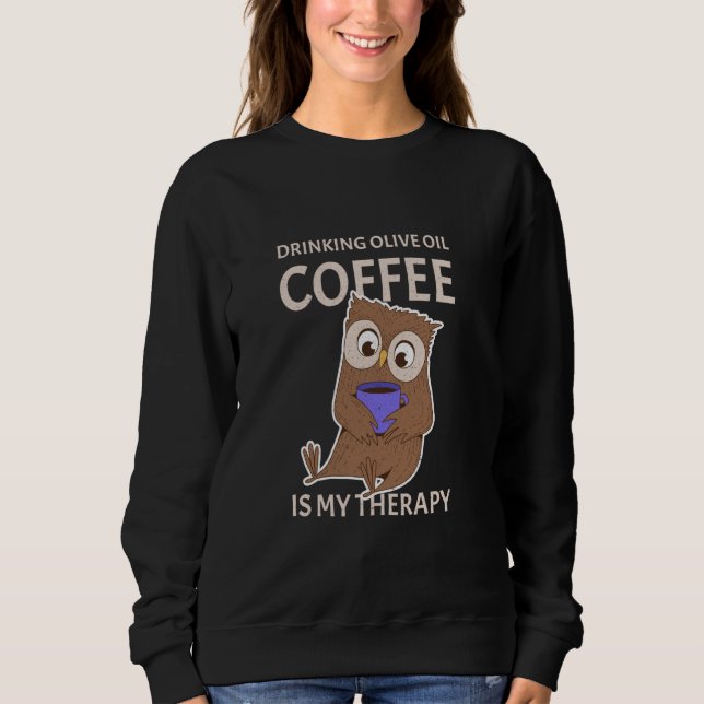Olivoljekaffe Älskare God kaffekaffe Latte Caffe T Shirt (Framsida)