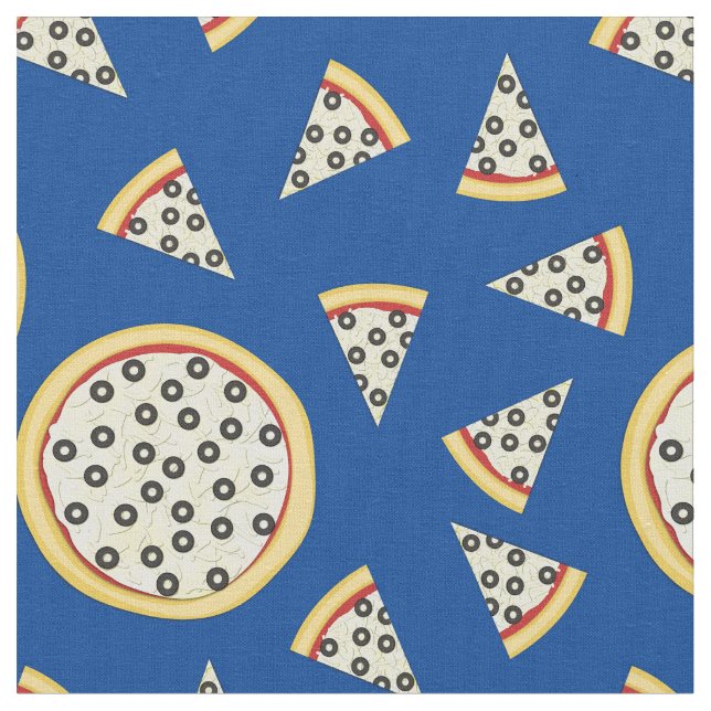 Olivpizza Söt Mat Barn Tyg (Närbild)