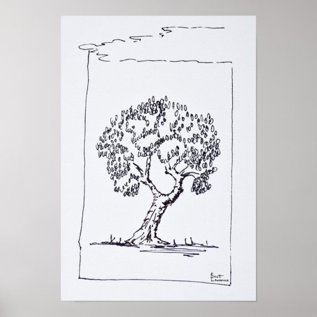 Olivträd | Södra Frankrike Poster (Framsidan)
