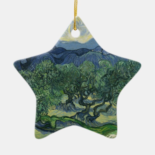 Olivträd - Van Gogh Julgransprydnad Keramik (Framsidan)