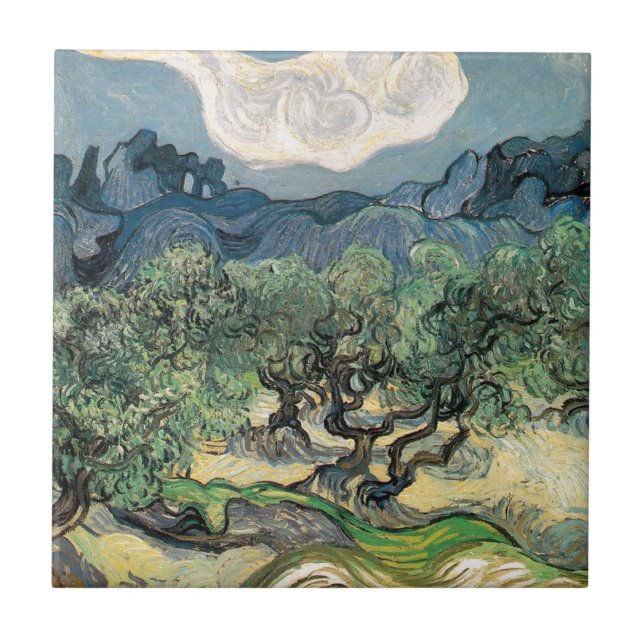 Olivträd, Vincent van Gogh Kakelplatta (Framsidan)