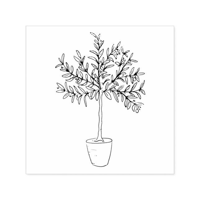 Olivträds gummistempel självfärgande stämpel (Design)