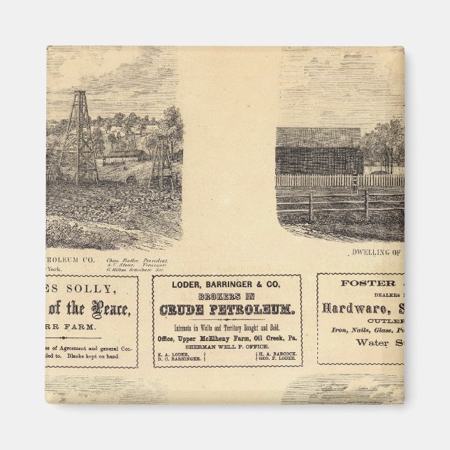 Olja fält, bostad magnet (Framsidan)