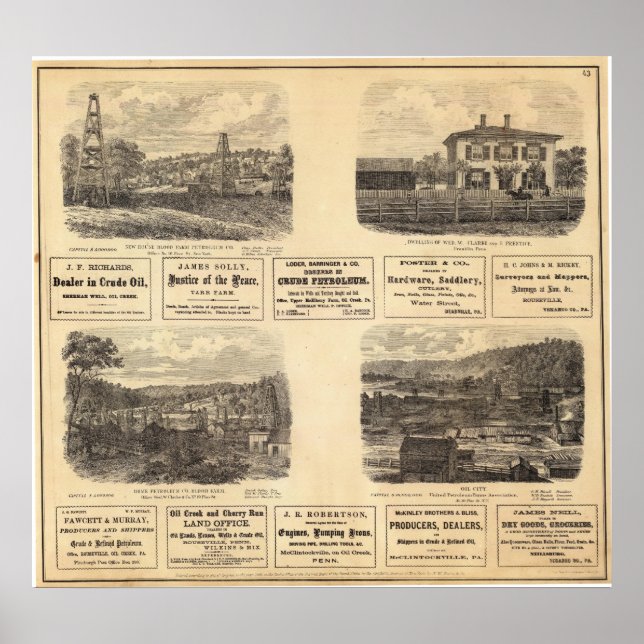 Olja fält, bostad poster (Framsidan)