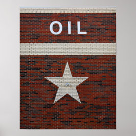 Olja och Texas-Stjärntecken Poster