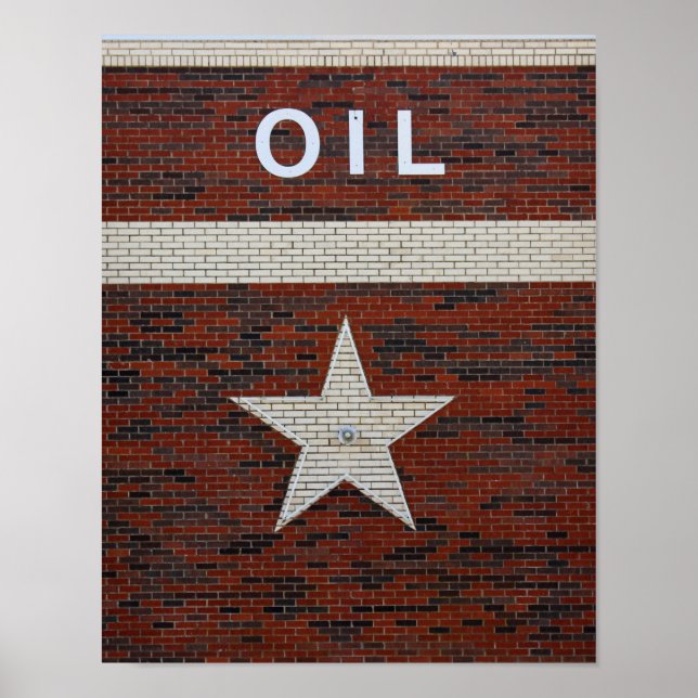 Olja och Texas-Stjärntecken Poster (Framsidan)