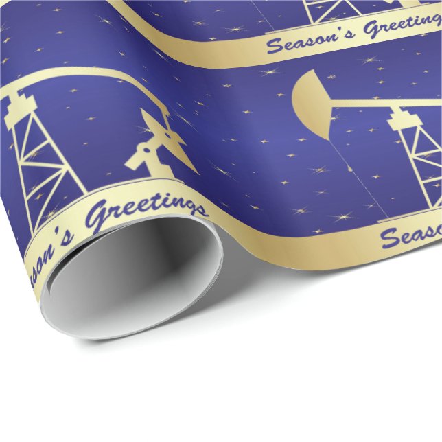 Olja pumpar jacksäsong sjalen för gåvan för presentpapper (Rullad Hörn)