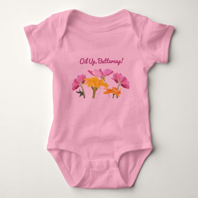 Olja upp, Buttercup! BabyTutuBodysuit Tee Shirt (Framsida)