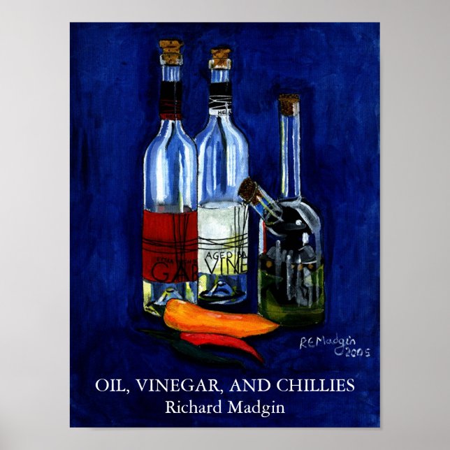 Olja, vinäger och Chillies Poster (Framsidan)