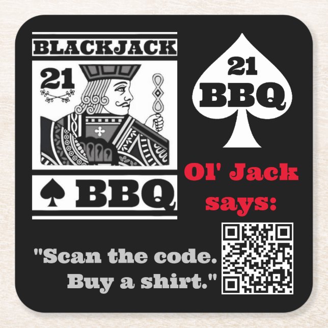 Ol'Jack Merch Square Papper Underlägg Kvadrat (Framsidan)