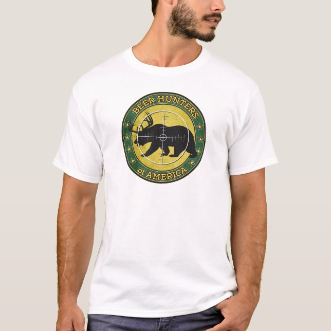 Öljägare av Amerika (den roliga björnen med horn Tee Shirt (Framsida)