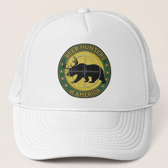 Öljägare av Amerika (den roliga björnen med horn Truckerkeps (Framsida)
