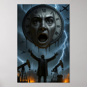 Oljans Slut Surreal Stormvarningsaffisch Poster