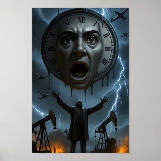 Oljans Slut Surreal Stormvarningsaffisch Poster