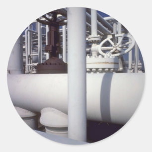 Oljaraffinaderipipeline Runt Klistermärke