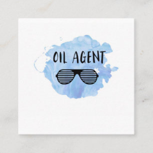 Olje- agent fyrkantigt visitkort