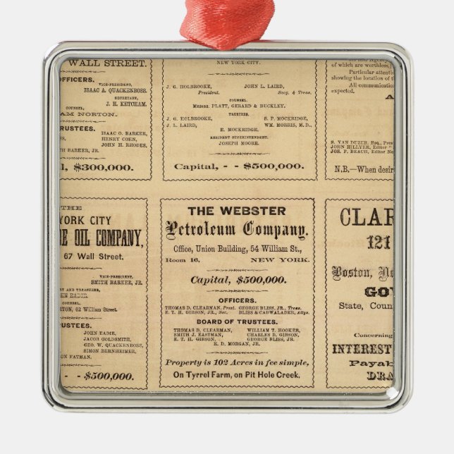 Olje- annonseringar julgransprydnad metall (Framsidan)