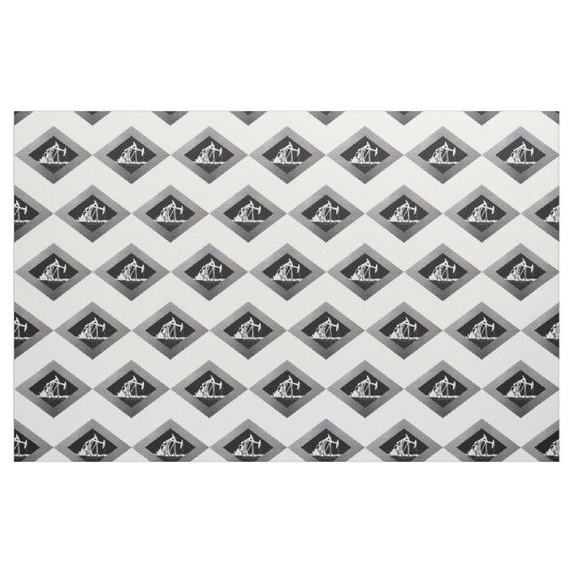 Olje- pumpa enheter i en silverdiamant tyg (Fat Quarter)