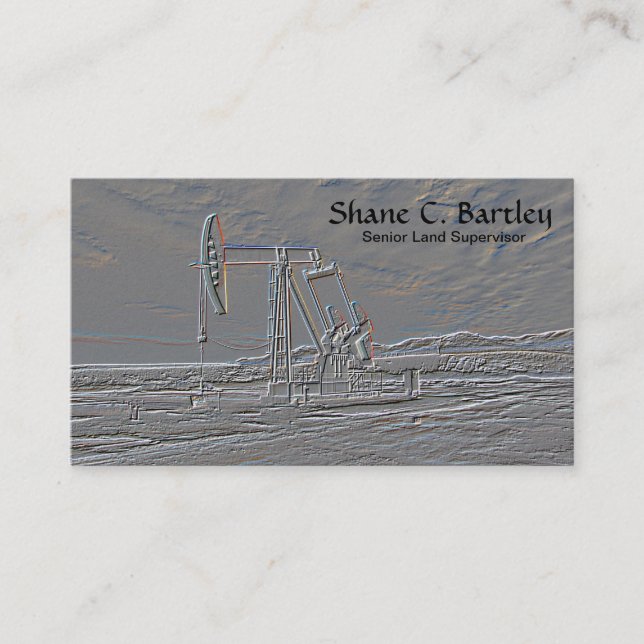 Olje- pumpa enhetsvisitkort visitkort (Framsida)