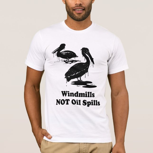 OLJE- SPILL FÖR WINDMILLS INTE TEE SHIRT (Framsida)