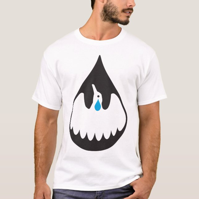 Olje- spillfågel tee shirt (Framsida)