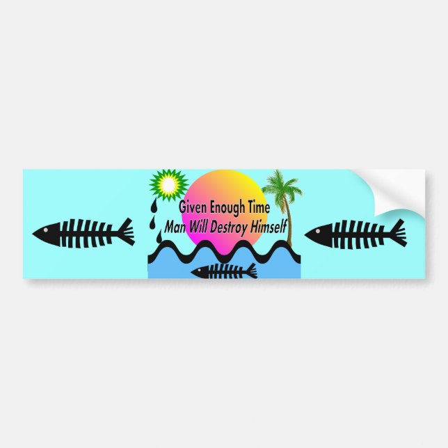 Olje- spillT-tröja "man själva ska Destory för Bildekal (Framsidan)