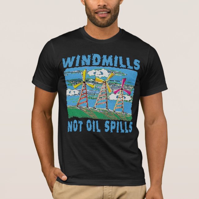 Olje- spillTshirts för Windmills inte T Shirt (Framsida)