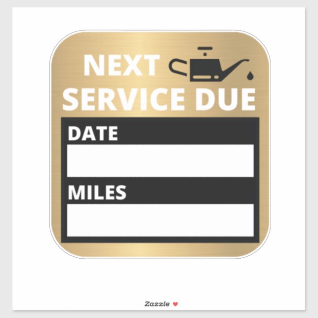 Oljeändring,Nästa servicepåminnelse Klistermärken (Ark)