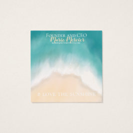 Oljebälte och sand i bukhinnan fyrkantigt visitkort