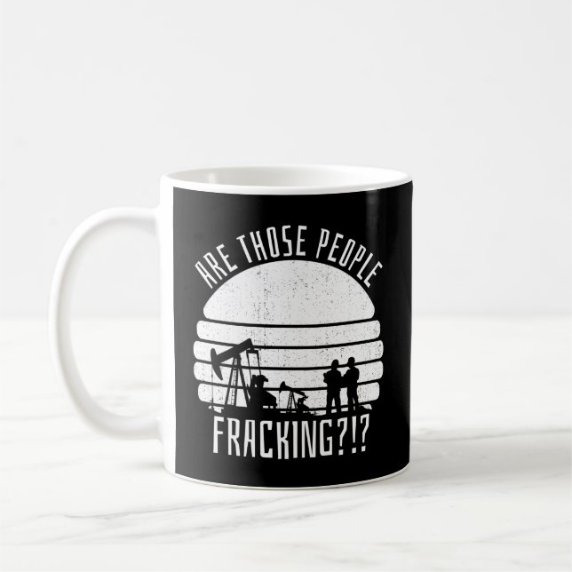 Oljeborrning Fracker Oilfield Fracking Kaffemugg (Vänster)