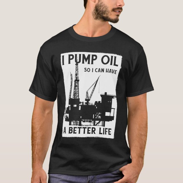 Oljeborrning från oljeborrning från oljepump Frack T Shirt (Framsida)