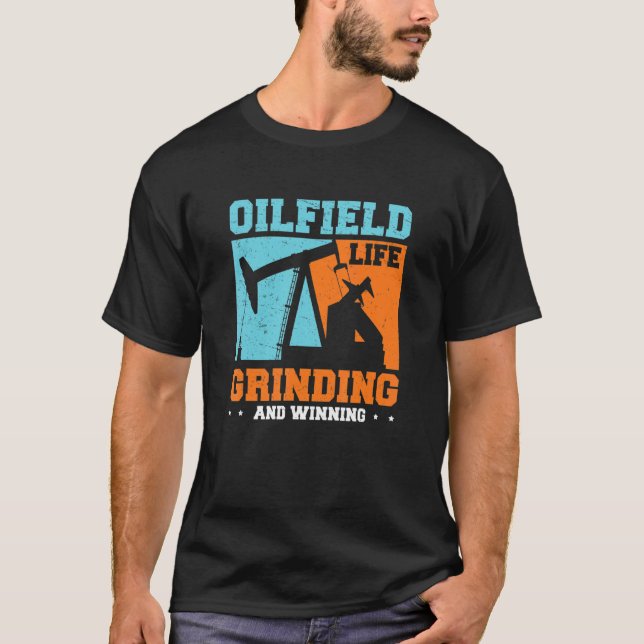 Oljeborrning och utvinning av olja t shirt (Framsida)