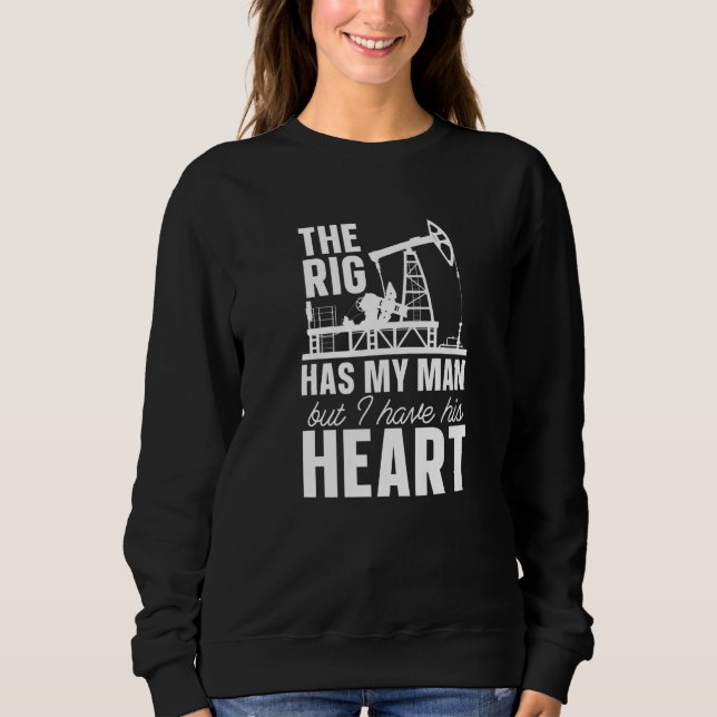 Oljeborrning Rig Fracking Fracker Oilfield T Shirt (Framsida)