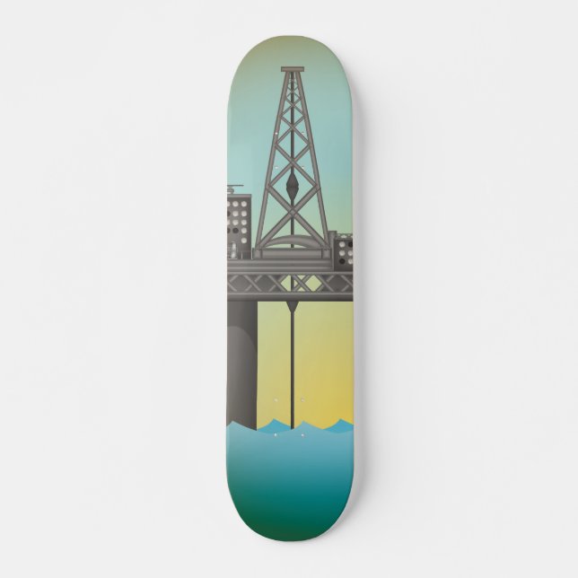 Oljeborrningsplattform Skateboard Bräda 21,5 Cm (Framsida)