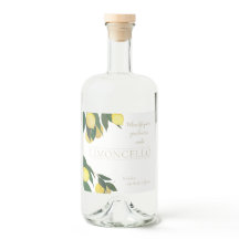 Oljefärgad lemon Liquor Flaska