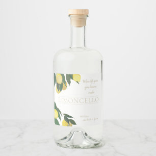 Oljefärgad lemon Liquor Flaska Spritflaskor Etikett